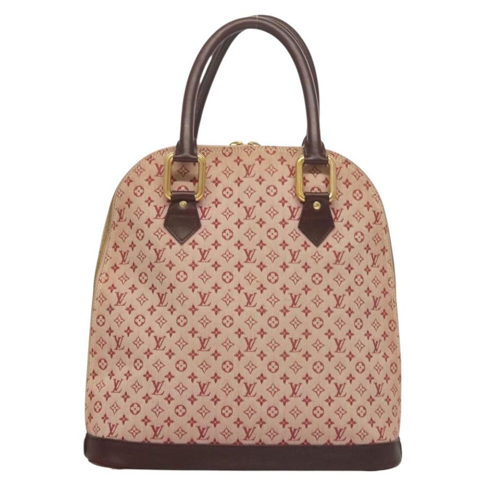 LOUIS VUITTON Monogram Mini Alma Haut Hand Bag Red M92204 LV Auth 129888 - Picture 3 of 16